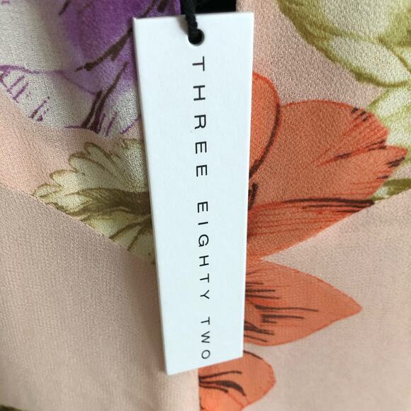 Three Eighty Two Women's‎ Floral Chiffon Maxi Dress M Sheer Halter Neck Gown NWT - Picture 6 of 9